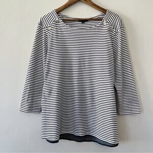 Tommy Hilfiger Navy & White Striped Long Sleeve Top Size XL EUC